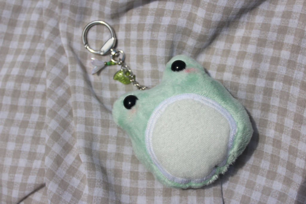 Handmade Minky Frog Bag Charm