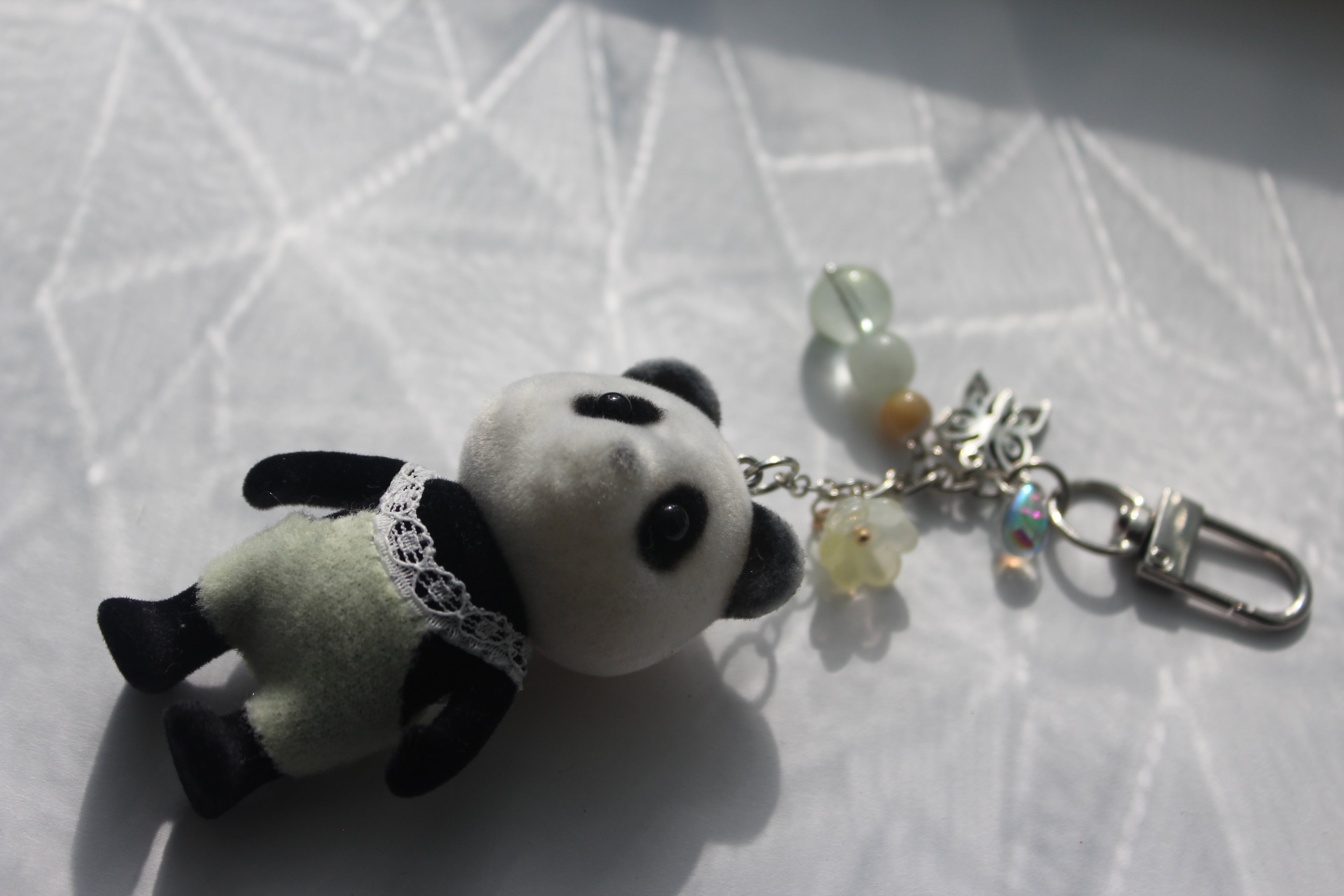 Panda w/ Yellow Lace Outfit Bag Charm