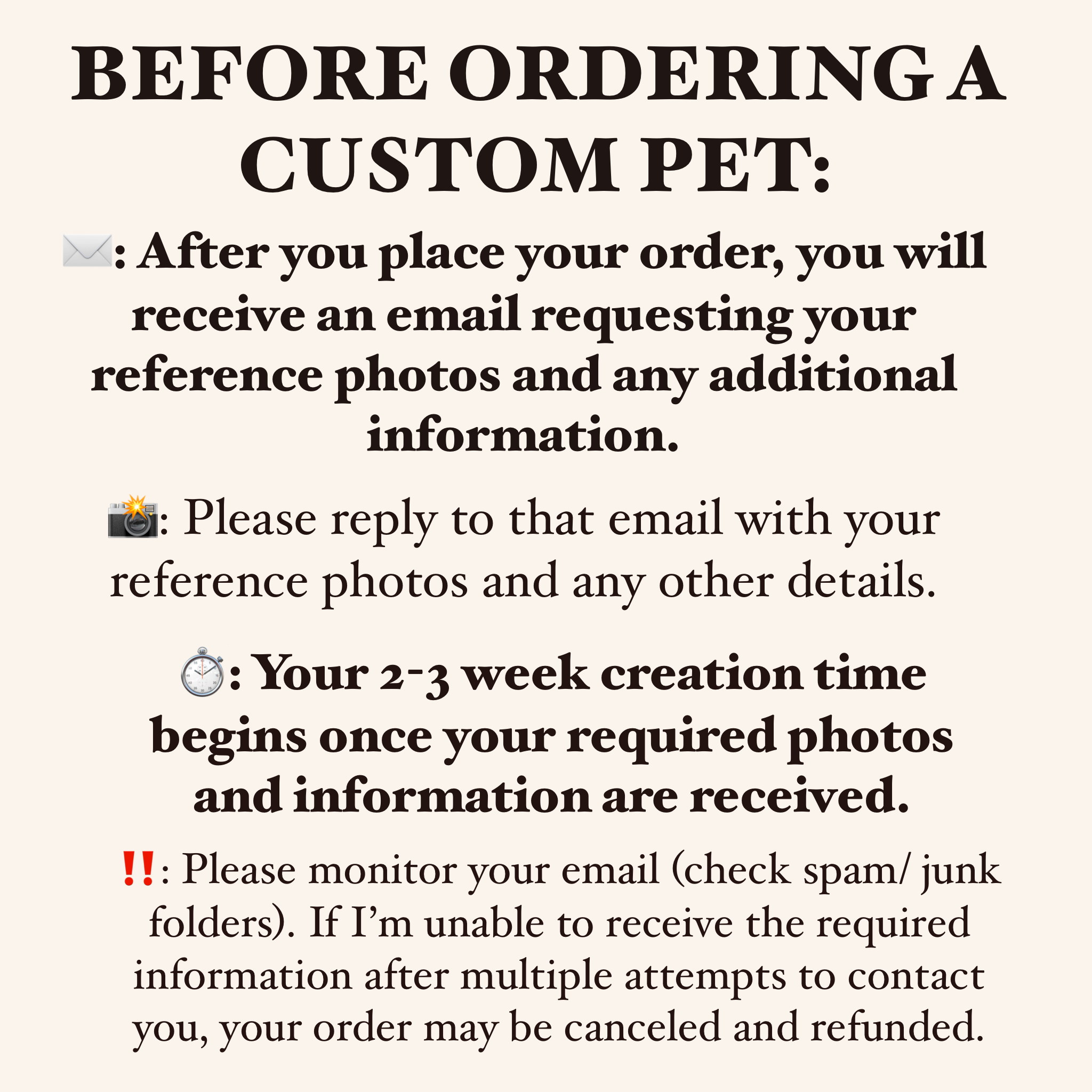 Custom Jumbo Keepsake Pet